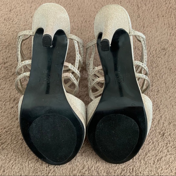 Caparros Nude Glimmer Pumps with Rhinestones - Picture 8 of 10